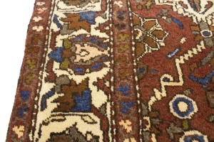 Vintage Rusty Brown Floral 5'5X6'8 Bakhtiari Persian Rug