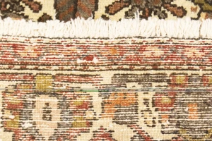 Vintage Rusty Brown Floral 5'5X6'8 Bakhtiari Persian Rug