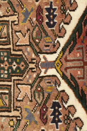 Muted Rusty Red Semi Antique Tribal Geometric 4X5 Karajeh Persian Oriental Rug