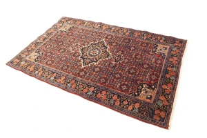 Maroon Red Vintage Floral 4X6'5 Gholtogh Persian Oriental Rug