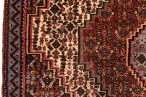 Vintage Cream Geometric 2'6X3'3 Bidjar Persian Rug