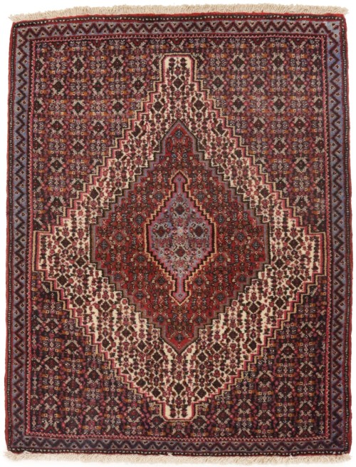 Vintage Cream Geometric 2'6X3'3 Bidjar Persian Rug
