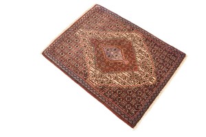 Vintage Cream Geometric 2'6X3'3 Bidjar Persian Rug