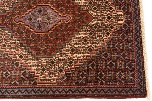 Vintage Cream Geometric 2'6X3'3 Bidjar Persian Rug