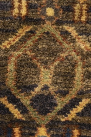 Vintage Charcoal Tribal 4X10 Koliaie Sanandaj Persian Runner Rug