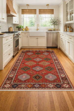 Semi Antique Tribal Scarlet Red 5X9 Shiraz Lori Persian Rug