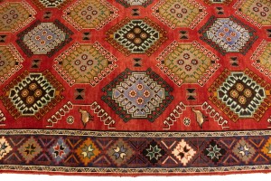 Semi Antique Tribal Scarlet Red 5X9 Shiraz Lori Persian Rug