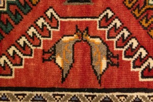 Semi Antique Tribal Scarlet Red 5X9 Shiraz Lori Persian Rug