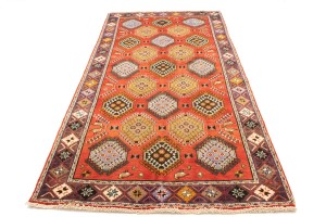Semi Antique Tribal Scarlet Red 5X9 Shiraz Lori Persian Rug