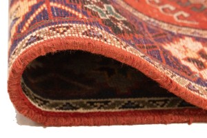 Semi Antique Tribal Scarlet Red 5X9 Shiraz Lori Persian Rug