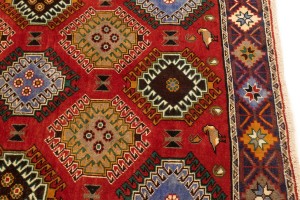 Semi Antique Tribal Scarlet Red 5X9 Shiraz Lori Persian Rug