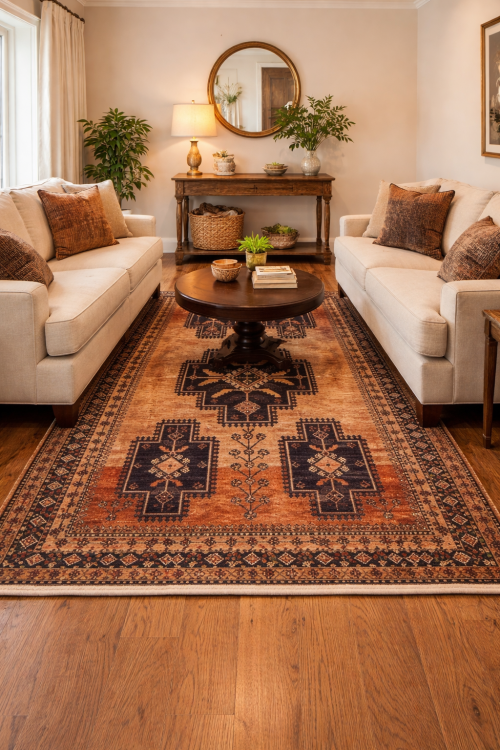 Semi Antique Beige Tribal 5'5X9'7 Zanjan Persian Runner Rug