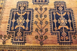 Semi Antique Beige Tribal 5'5X9'7 Zanjan Persian Runner Rug