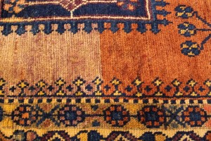 Semi Antique Beige Tribal 5'5X9'7 Zanjan Persian Runner Rug