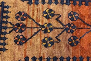 Semi Antique Beige Tribal 5'5X9'7 Zanjan Persian Runner Rug