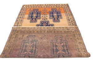Semi Antique Beige Tribal 5'5X9'7 Zanjan Persian Runner Rug