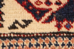 Vintage Cream Geometric 2'5X3'5 Heriz Persian Rug