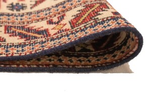 Vintage Cream Geometric 2'5X3'5 Heriz Persian Rug