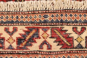 Vintage Cream Geometric 2'5X3'5 Heriz Persian Rug