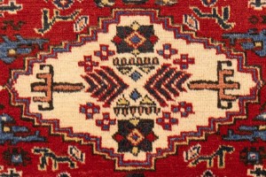 Vintage Cream Geometric 2'5X3'5 Heriz Persian Rug