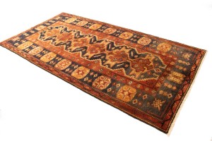 Vintage Rusty Red Tribal 5X9 Hamedan Persian Runner Rug