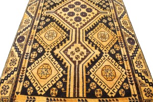 Semi Antique Tribal 4X8'5 Shiraz Persian Runner Rug