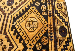 Semi Antique Tribal 4X8'5 Shiraz Persian Runner Rug