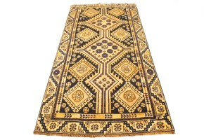 Semi Antique Tribal 4X8'5 Shiraz Persian Runner Rug