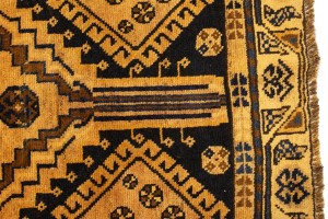 Semi Antique Tribal 4X8'5 Shiraz Persian Runner Rug