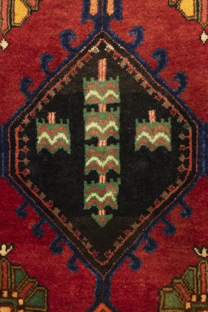 Vintage Rusty Red Floral 3'5X10'3 Bakhtiari Persian Runner Rug