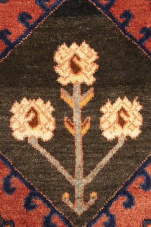 Vintage Rusty Red Floral 3'5X10'3 Bakhtiari Persian Runner Rug