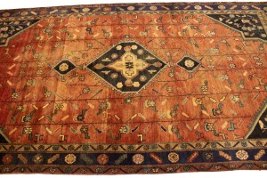 Semi Antique Rust Tribal 5X9 Koliaie Persian Rug