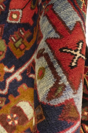 Vintage Purple-navy Tribal 2'9X4 Hamedan Persian Rug