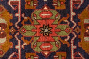 Vintage Purple-navy Tribal 2'9X4 Hamedan Persian Rug