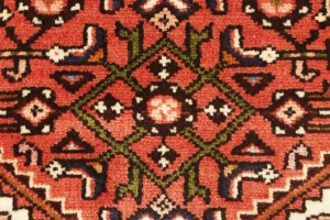 Vintage Bittersweet Red Tribal 3X13 Hamedan Persian Runner Rug