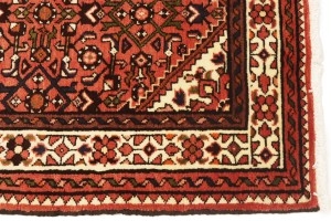 Vintage Bittersweet Red Tribal 3X13 Hamedan Persian Runner Rug