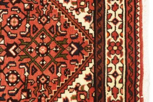 Vintage Bittersweet Red Tribal 3X13 Hamedan Persian Runner Rug
