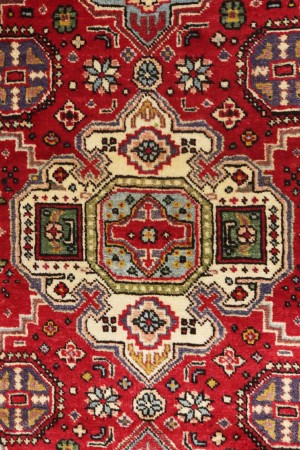 Vintage Floral Red 3X12 Tabriz Persian Runner Rug