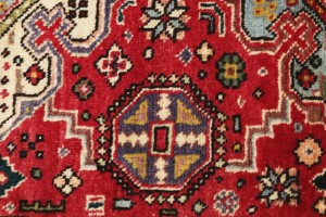 Vintage Floral Red 3X12 Tabriz Persian Runner Rug