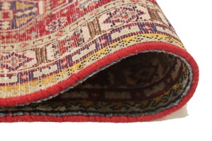 Vintage Floral Red 3X12 Tabriz Persian Runner Rug