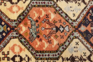 Rare Geometric Semi Antique 2'5X12'9 Oriental Runner Rug Hallway Kitchen Carpet