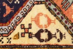 Rare Geometric Semi Antique 2'5X12'9 Oriental Runner Rug Hallway Kitchen Carpet