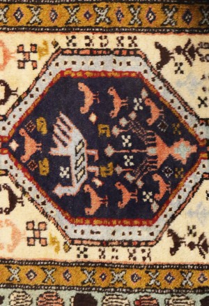 Rare Geometric Semi Antique 2'5X12'9 Oriental Runner Rug Hallway Kitchen Carpet