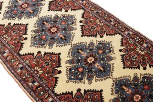 Vintage Cream Floral 3X7 Lilian Persian Runner Rug