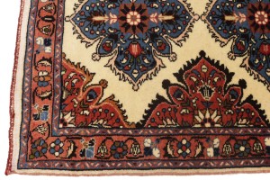 Vintage Cream Floral 3X7 Lilian Persian Runner Rug