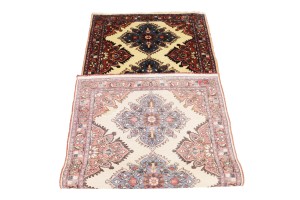 Vintage Cream Floral 3X7 Lilian Persian Runner Rug