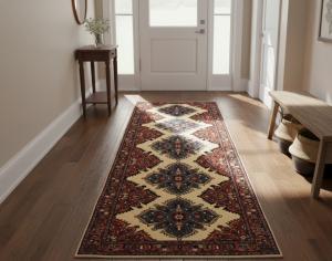 Vintage Cream Floral 3X7 Lilian Persian Runner Rug