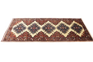 Vintage Cream Floral 3X7 Lilian Persian Runner Rug