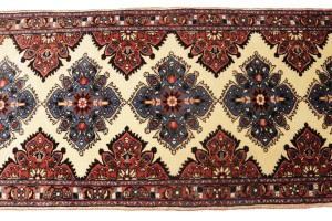 Vintage Cream Floral 3X7 Lilian Persian Runner Rug