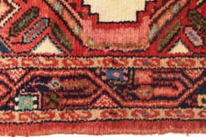 Semi Antique Cream Tribal 3X12 Chenar Persian Runner Rug